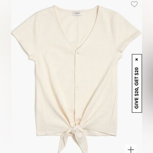 🤍 J. Crew Textured Tie Front Blouse 🤍
